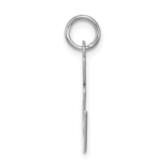 Sterling Silver, Ella Collection, LG Fancy Script Initial E Pendant - Picture 2 of 5